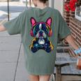 Boston Terrier Lovers Gaming Headphones Boston Terrier Women's Comfort Colors T-Shirt Back Print Moss