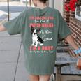Boston Terrier Mom American Gentleman Dog Lover Mother's Day Women's Comfort Colors T-Shirt Back Print Moss