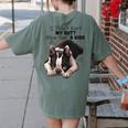 Boston Terrier Shirt I Didn't Fart My Butt Blew You A Kiss Women's Comfort Colors T-Shirt Back Print Moss