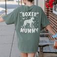 Boxer Dog Mama Halloween Women's Comfort Colors T-Shirt Back Print Moss
