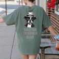 Cute Boston Terrier Dad Dog Lovers Puppy Bostie Owner Women's Comfort Colors T-Shirt Back Print Moss
