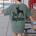The Dogfather Boston Terrier Dog Funny Dog Gift T-Shirt For Men Women Girls Kids Women's Comfort Colors T-Shirt Back Print Moss