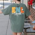 ENL Squad Back To School Teachers Students ENL Crew Men Women Girls Kids Women&#x27;s Comfort Colors T-Shirt Back Print Moss