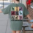Funny Boston Terrier Quote In My Boston Terrier Era Cool Dog Men Women Women's Comfort Colors T-Shirt Back Print Moss