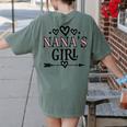 Granddaughter Nanas Girl Women's Comfort Colors T-Shirt Back Print Moss