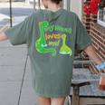 Kids My Nonna Loves Me Dinosaur Grandson Women's Comfort Colors T-Shirt Back Print Moss