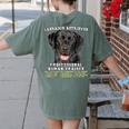Labrador Retriever Lab Professional Human Trainer Women's Comfort Colors T-Shirt Back Print Moss