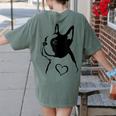 I Love My Boston Terrier Dog With Heart Women's Comfort Colors T-Shirt Back Print Moss