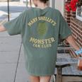 Mary Shelley's Monster Fan Club Gothic Horror Parody Women's Comfort Colors T-Shirt Back Print Moss