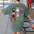 Pig Spooky Ghost Witch Boo-Jee Horror Pumpkin Pig Halloween Women's Comfort Colors T-Shirt Back Print Moss