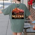 Sedona s Sedona Arizona Shirts T-Shirt Women's Comfort Colors T-Shirt Back Print Moss