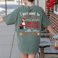 Watch Christmas Movies With My Boston Terrier Bostie Women's Comfort Colors T-Shirt Back Print Moss