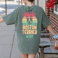 Worlds Best Boston Terrier Aunt Women's Comfort Colors T-Shirt Back Print Moss
