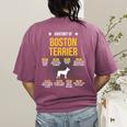 Anatomy Of Boston Terrier Dog Lover Women's Comfort Colors T-Shirt Back Print Berry