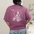 Astronaut Boston Terrier Space Galaxy Dog Lovers Women's Comfort Colors T-Shirt Back Print Berry