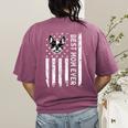 Best Boston Terrier Dog Mom Ever USA Flag For Men Women Kids Women's Comfort Colors T-Shirt Back Print Berry
