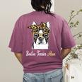 Birthday And Mother's Day -Boston Terrier Mom Women's Comfort Colors T-Shirt Back Print Berry