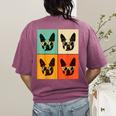 Bostie Dog Lover Boston Terrier With Sunglasses For Men Women Girls Kids Women's Comfort Colors T-Shirt Back Print Berry