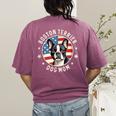 Boston Bull Terrier Women Boston Terrier Dog Mom Women's Comfort Colors T-Shirt Back Print Berry