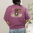 Boston Terrier 4th Of July US American Flag Dog Patriotic Women's Comfort Colors T-Shirt Back Print Berry