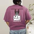 Boston Terrier American Gentleman Personal Stalker Dog Lover Women's Comfort Colors T-Shirt Back Print Berry