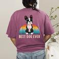 Boston Terrier Boston-Bulldog For Men Women Girls Kids Women's Comfort Colors T-Shirt Back Print Berry