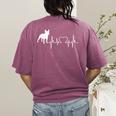 Boston Terrier Boston-Bulldog For Men Women Kids Women's Comfort Colors T-Shirt Back Print Berry
