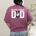 Boston Terrier Dad Of A Bostie Dad Bostie Father Women's Comfort Colors T-Shirt Back Print Berry