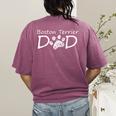 Boston Terrier Dad Dog Breed Daddy Owner Puppy Father Papa For Men Women Girls Kids Women's Comfort Colors T-Shirt Back Print Berry