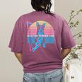 Boston Terrier Dad Retro Women's Comfort Colors T-Shirt Back Print Berry