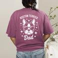 Boston Terrier Dad Boston Terrier Women's Comfort Colors T-Shirt Back Print Berry