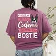 Boston Terrier Dog Bostie Halloween Costume Dog For Kids Women's Comfort Colors T-Shirt Back Print Berry