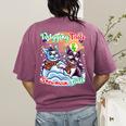 Boston Terrier Dog Christmas Snowman Winter Snow Women's Comfort Colors T-Shirt Back Print Berry