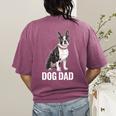 Boston Terrier Dog Dad Boston Terrier Dog Lovers Women's Comfort Colors T-Shirt Back Print Berry