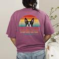 Boston Terrier Dog Every Snack You Make Every Meal You Bake Men Women Women's Comfort Colors T-Shirt Back Print Berry