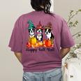 Boston Terrier Dog Lover Fall Ya'Ll Halloween Costume Men Women Women's Comfort Colors T-Shirt Back Print Berry