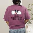 Boston Terrier Dog Lovers Sleepshirt Apparel Men Women Women's Comfort Colors T-Shirt Back Print Berry