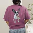 Boston Terrier Dog Motif Pet Art Boston Terrier Men Women Kids Women's Comfort Colors T-Shirt Back Print Berry