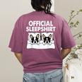 Boston Terrier Dog Official Sleep Pajamas Nightgown Women's Comfort Colors T-Shirt Back Print Berry