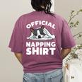 Boston Terrier Dog Official Sleeping Shirt Men Women Kids Women's Comfort Colors T-Shirt Back Print Berry