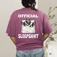 Boston Terrier Dog Official Sleepshirt Pajamas Nightgown For Men Women Girls Kids Women's Comfort Colors T-Shirt Back Print Berry