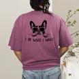 Boston Terrier Dog Owner I Do What I Want Pet Women's Comfort Colors T-Shirt Back Print Berry