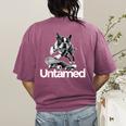 Boston Terrier Dog Untamed For Men Women Women's Comfort Colors T-Shirt Back Print Berry