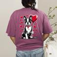 Boston Terrier Dog Valentine's Day Dog Owner Valentine Women's Comfort Colors T-Shirt Back Print Berry