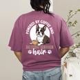 Boston Terrier Dog Women's Comfort Colors T-Shirt Back Print Berry