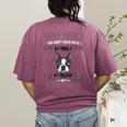 Boston Terrier Don't Mess With American Gentleman Dog Lover Women's Comfort Colors T-Shirt Back Print Berry