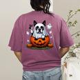 Boston Terrier Ghost Boo Halloween Kids Women's Comfort Colors T-Shirt Back Print Berry