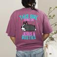 Boston Terrier This Girl Runs On Jesus And Boston Terriers Women's Comfort Colors T-Shirt Back Print Berry