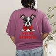 Boston Terrier Grandma Dog Lovers Puppy Bostie Owner Women's Comfort Colors T-Shirt Back Print Berry