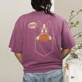 Boston Terrier Halloween Cute Bostie Dog Pocket Boo Women's Comfort Colors T-Shirt Back Print Berry